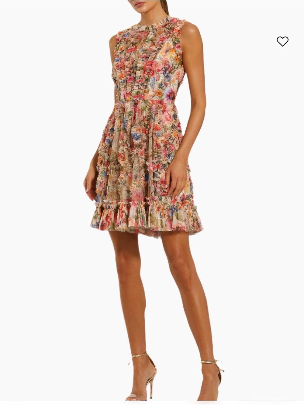 Floral Ruffle Mac Duggal Dress